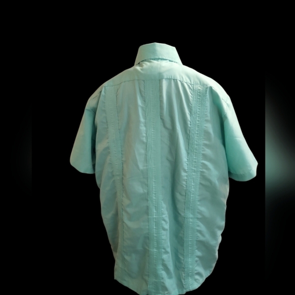 Haband Guatavera Turquoise Short Sleeve Large Shirt with Embroidery - Picture 10 of 11